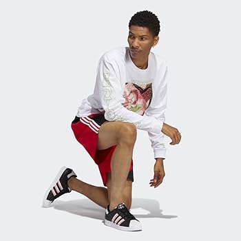 adidas Originals Superstar Fleece Shorts Vivid Red/Black XS
